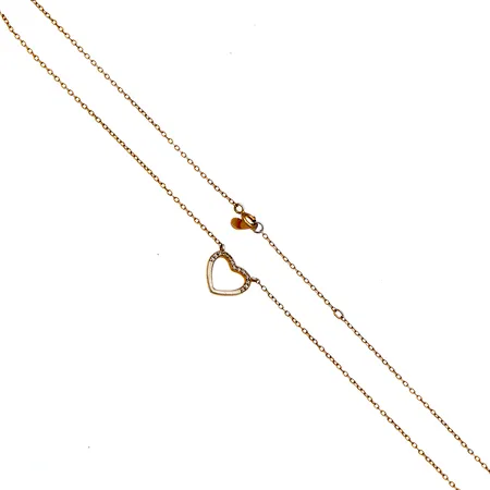 Kivikaulakoru, pituus 45,5cm, kullattu 925br,  Paino: 1,4 g