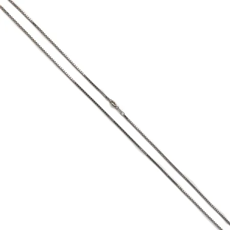 Venetsia-kaulaketju, pituus 61cm, valkokulta, 750, Paino: 9,5 g