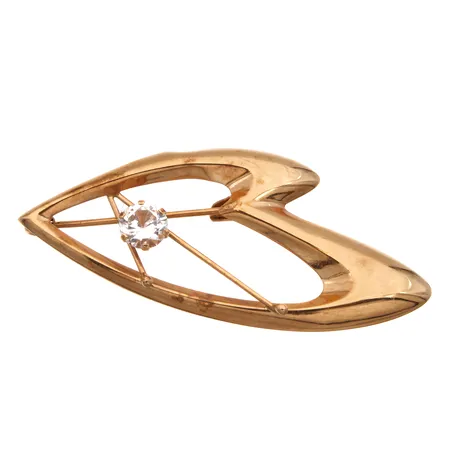 Viallinen kivirintaneula, leveys 45mm, 585br,  Paino: 2,1 g