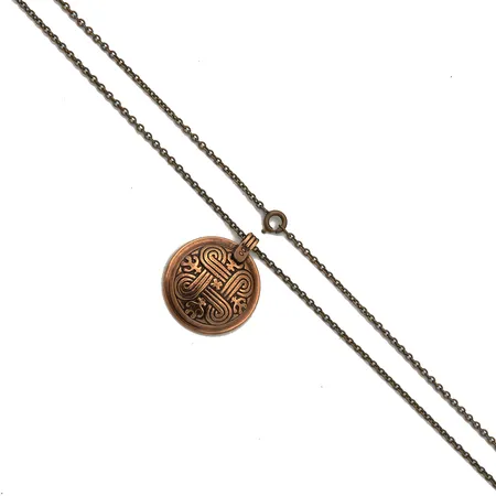 Kaulakoru Kalevala, Hannunvaakuna, pituus 62cm, riipuksen korkeus 34mm, pronssia