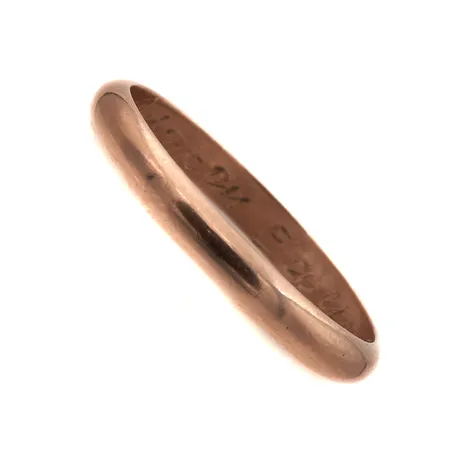 Sileä sormus, koko 18¼, kaiverrettu, 585,  Paino: 2,3 g