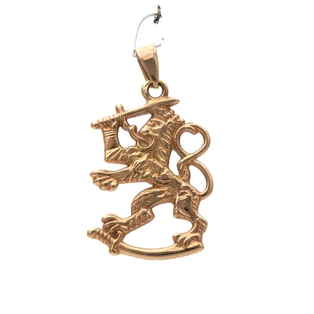 Leijonariipus, korkeus 40mm, kaiverrettu, 585,  Paino: 6,2 g