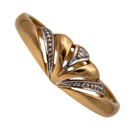 Timanttisormus 1xn.0.005ct, koko 16½, 585,  Paino: 1,8 g