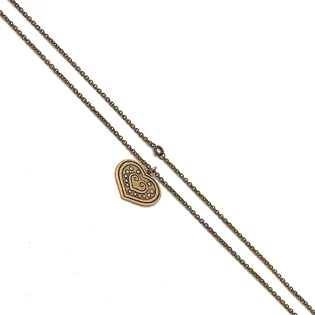 Kaulakoru Kalevala Koru, Euran sydän, ketjun pituus 72cm, riipuksen korkeus 30mm, pronssia.