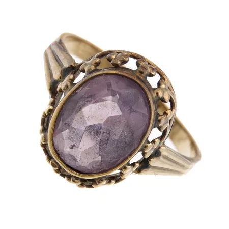 Kivisormus, koko 16½, leveys 13mm, kivessä kulumaa, 333br,  Paino: 1,8 g