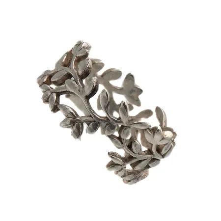 Kuvioitu sormus, koko 18½, Kultajousi Oy, 925, Paino: 3,7 g