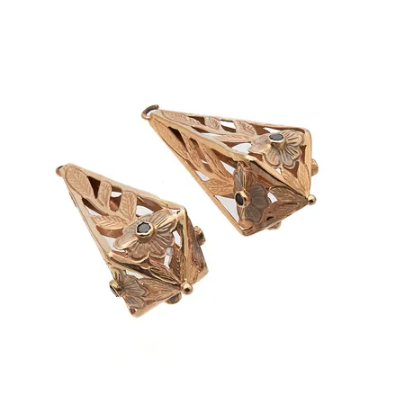 Kaksi korvakorun punttia kivillä, korkeus 58mm, 585br, Paino: 18,8 g