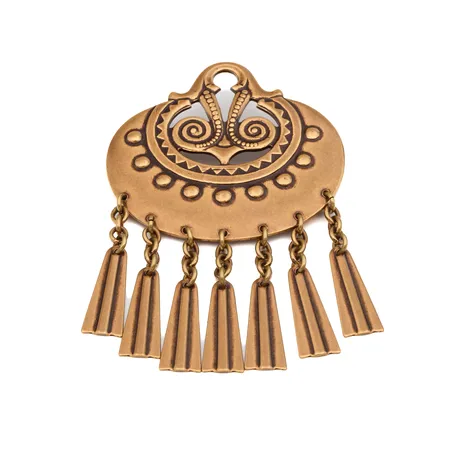 Rintakoru Kalevala Kuutar, korkeus 77mm ja leveys 50mm, pronssia