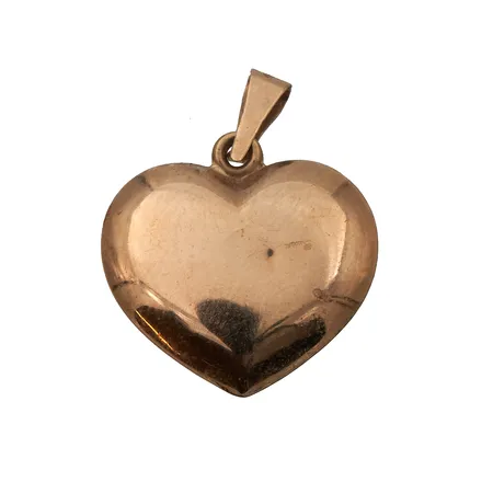 Sydänriipus, korkeus 23mm, käytön jälkiä, 585, Paino: 1,2 g