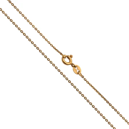 Ankkurikaulaketju, pituus 43,5cm, leveys 1mm, 750,  Paino: 1,6 g