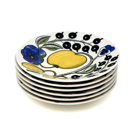 Kuusi asettilautasta, Arabia, Paratiisi, Ø 16cm, pieniä käytön jälkiä. 