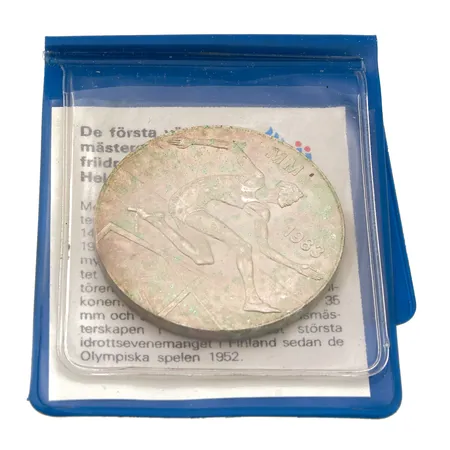 Juhlaraha, Yleisurheilun MM 1983, nimellisarvo 50 markkaa, 500, Paino: 22 g