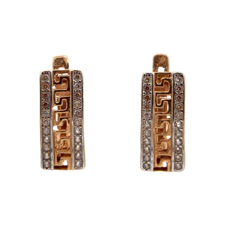 Kivikorvakorut, korkeus 13mm, 585br,  Paino: 2,4 g