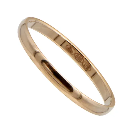 Sileä sormus, koko 18, 585,  Paino: 1,3 g