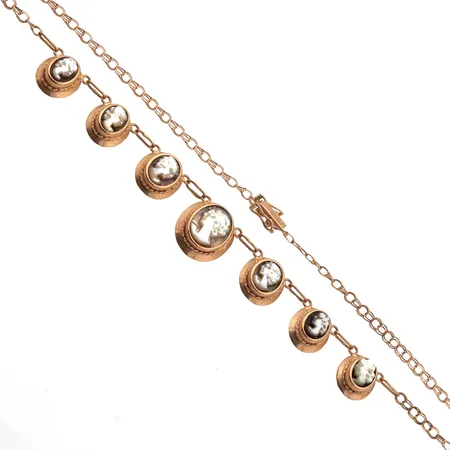 Camee-kaulakoru, pituus 45cm, 585br,  Paino: 7,9 g