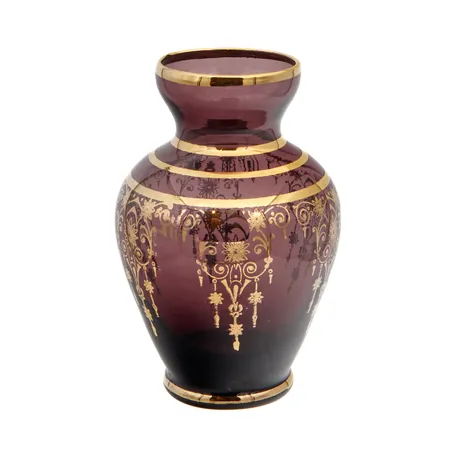 Maljakko Murano, korkeus 110mm, 24 karaatin kultaus