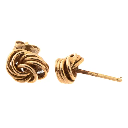 Solmu-korvakorut, toisesta puuttuu tausta, korkeus 8mm, 585,  Paino: 1,2 g