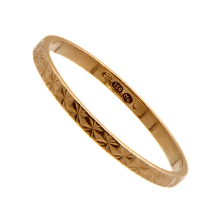 Kuvioitu sormus, koko 20½, 750,  Paino: 2 g