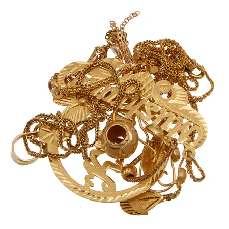 Kultakoruja, osa viallisia, 875, Paino: 21,3 g