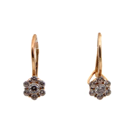 Kivikorvakorut, korkeus 13mm, 585br,  Paino: 0,9 g