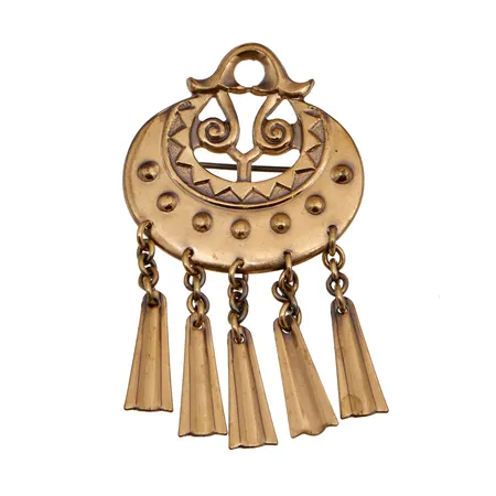 Rintakoru Kalevala, Kuutar, korkeus 50mm ja leveys 26mm, pronssia.