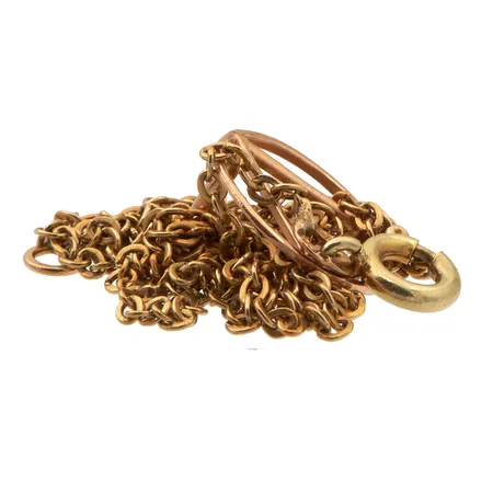 Viallinen kaulaketju ja rintaneula, 585,  Paino: 2,4 g