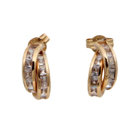 Kivikorvakorut, korkeus 10mm, 585br,  Paino: 1,6 g