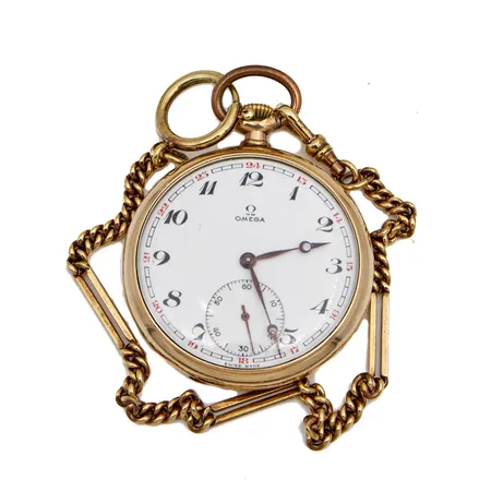 Taskukello Omega, Ø 48mm, 12211082, 15-kivinen, kello ja kellonperät metallia.