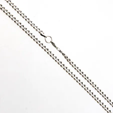 Panssarikaulaketju, pituus 52cm, leveys 5mm, yksi lenkki metallia, 925br Paino: 25,4 g