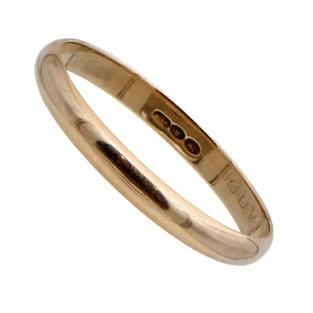 Sileä sormus, kaiverrettu, koko 21, 585, Paino: 2,1 g