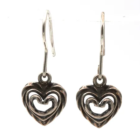 Korvakorut Kalevala, Talon sydän, korkeus 27mm, 925, Paino: 2,6 g