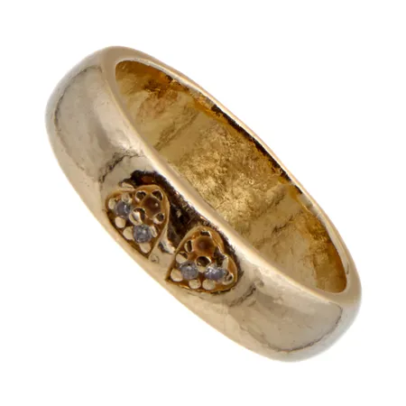 Timanttisormus 4x0.005ct, 2 puuttuu, koko 15¾, 585, Paino: 4,5 g