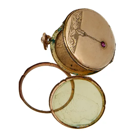 Viallinen medaljonki, Ø 25mm, 585br,  Paino: 4,8 g