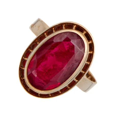 Viallinen kivisormus, 585br,  Paino: 4,8 g