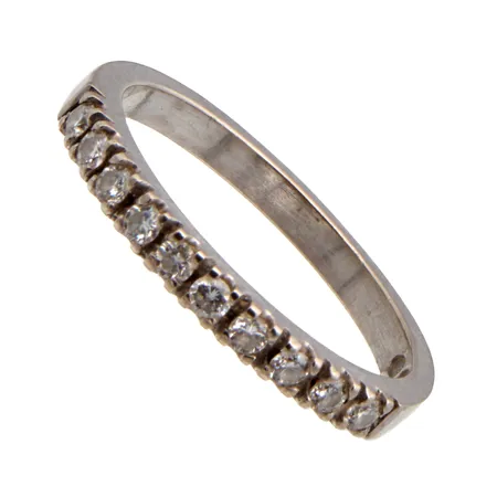 Timanttisormus 10xn.0.02ct, koko 16¾, valkokultaa 585br,  Paino: 2,5 g