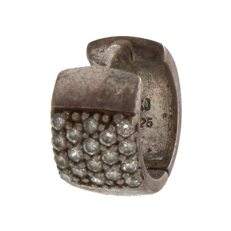 Yksi kivikorvakoru, Ø 13mm, 925br,  Paino: 2,6 g