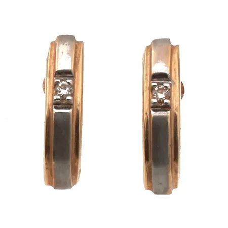 Timanttikorvakorut 2xn.0.01ct, korkeus 16mm, 585,  Paino: 1,8 g