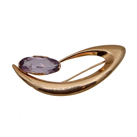 Kivirintaneula, leveys 50mm, pieniä käytön jälkiä, 585br,  Paino: 3,8 g