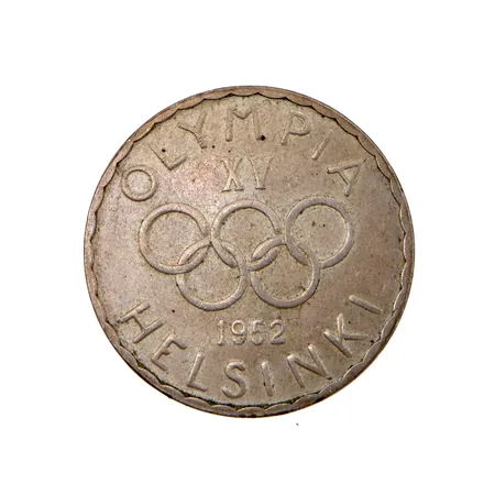 Olympiaraha, Olympia XV Helsinki 1952, nimellisarvo 500 markkaa, 500, Paino: 12 g