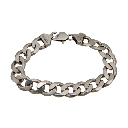 Panssariranneketju, lukko viallinen, pituus 200mm, leveys 12mm, 925,  Paino: 53,3 g