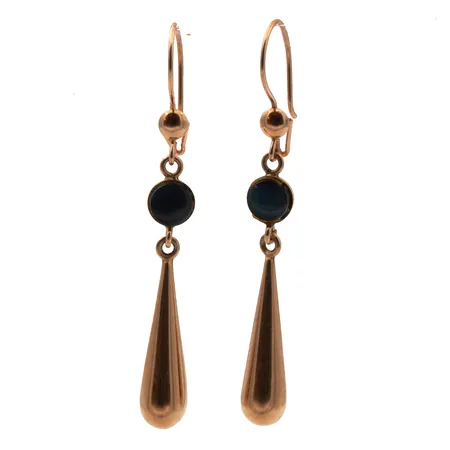 Kyynel-korvakorut kivillä, korkeus 47mm, 585br,  Paino: 2 g