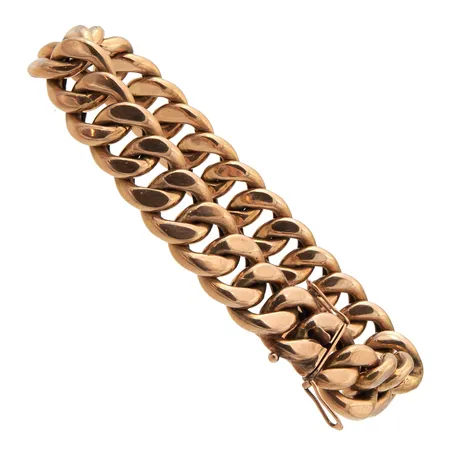 Panssariranneketju, ontto, pituus 195mm, leveys 13mm, lukossa kaiverrus, 585,  Paino: 25,3 g