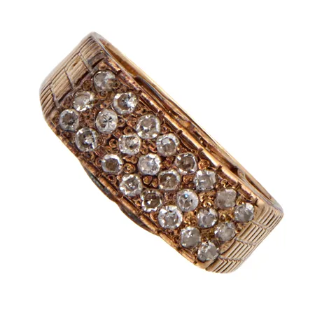 Viallinen timanttisormus, 750, Paino: 3,4 g