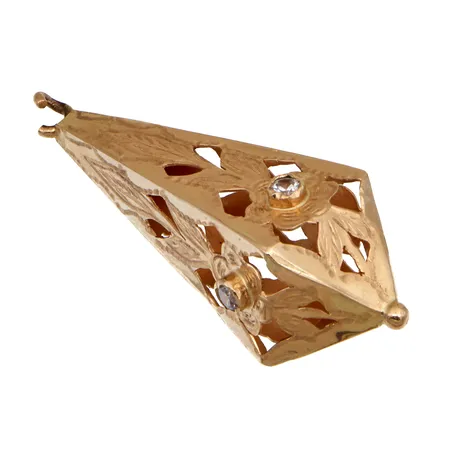 Korvakorun puntti kivillä, korkeus 52mm, 585br,  Paino: 8,5 g