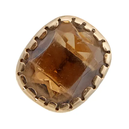 Kivisormus, kivessä kulumia ja hieman heiluu, koko 20¾, 585br, Paino: 36,6 g