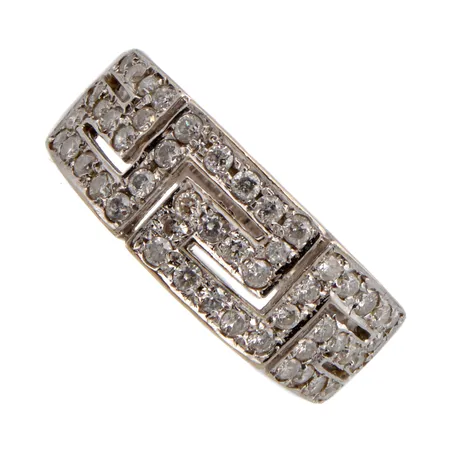 Timanttisormus 50xn.0.01-0.02ct, koko 19¾, 750 valkokulta,  Paino: 6,2 g