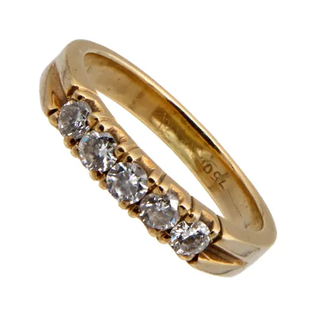 Timanttisormus 5xn.0.08ct, koko 17½, 750br,  Paino: 5,2 g