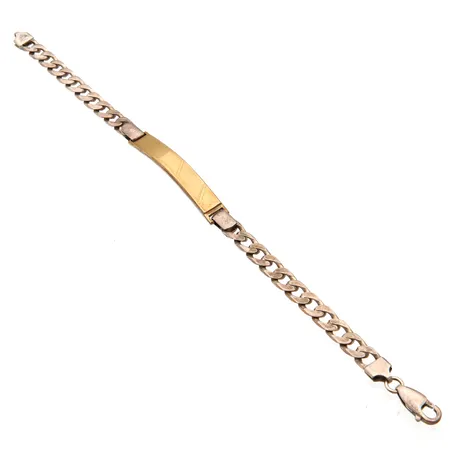 Panssariranneketju laatalla, pituus 190mm, leveys 6-7mm, 925 / 750,  Paino: 15,8 g