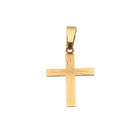 Risti-riipus, korkeus 20mm, leveys 10mm, 585,  Paino: 0,2 g
