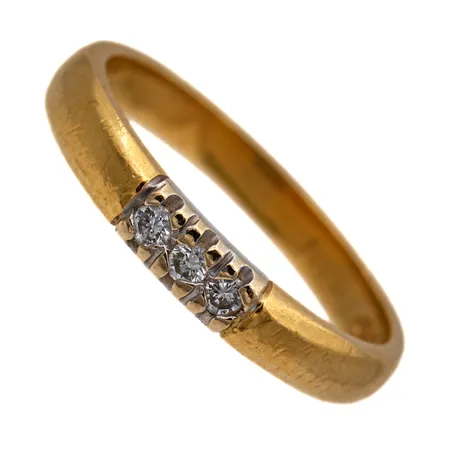 Timanttisormus 3xn.0.03ct, koko 17¾, 750, Paino: 3,4 g